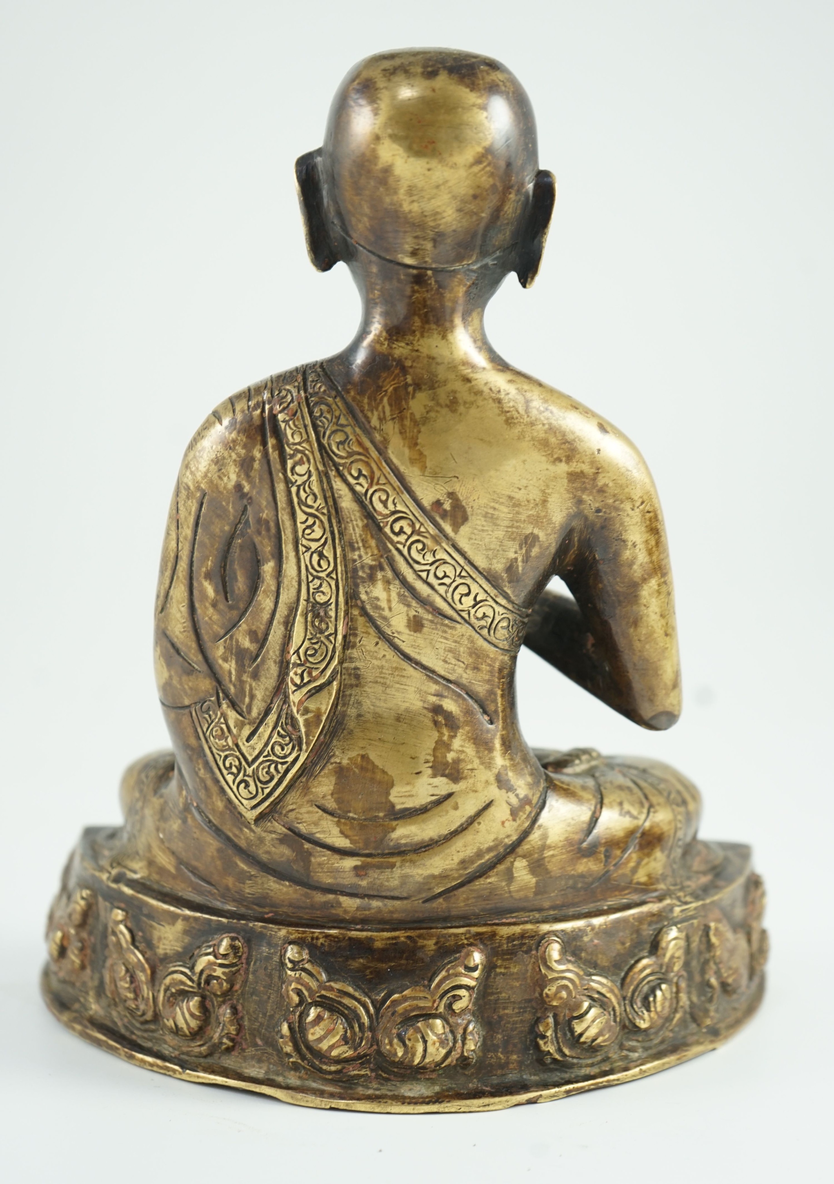 A Himalayan bronze figure of Buddha, 19th century, 21.5cm high